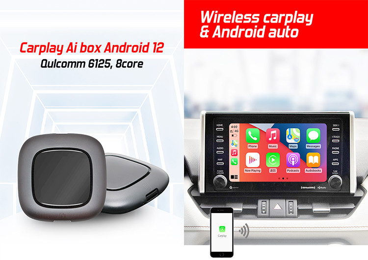 Android 12 Auto Universal Карплей Box Wireless Wifi 4G Bluetooth
