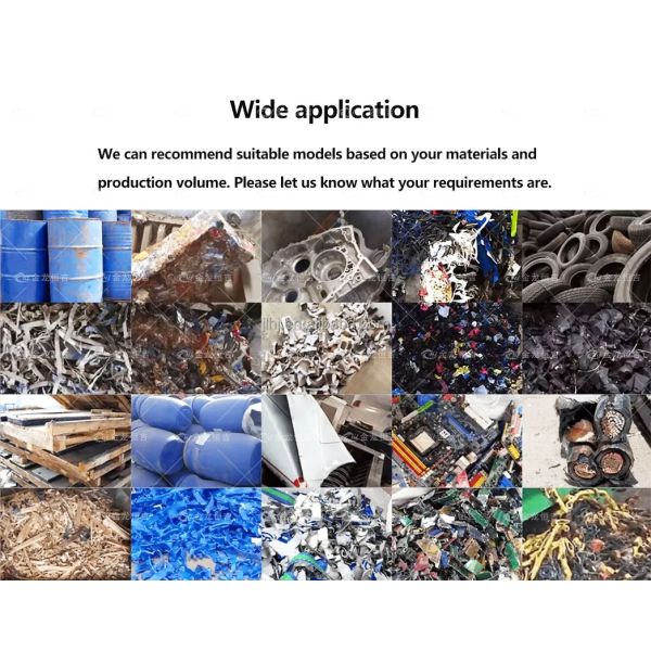 Déchiqueteuse de métaux légère et mince à charge lourde avec des tailles de sortie personnalisables et une large application pour le recyclage des déchets métalliques