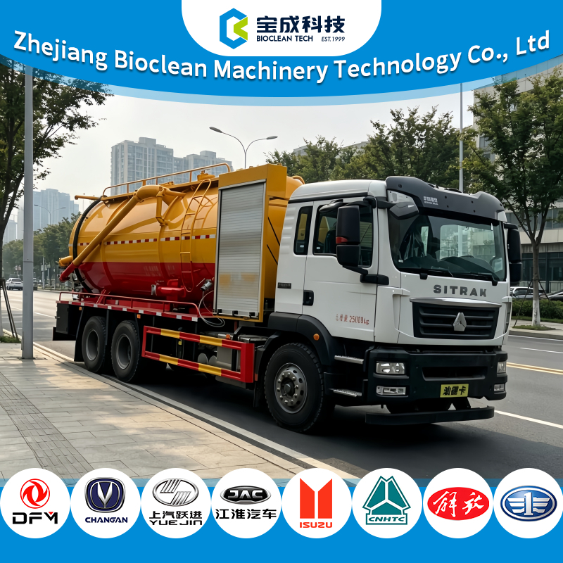 25000kgs GVW Sewer Cleaning Truck With High Pressure Flushing & Sewage Suction Combo Vehicle