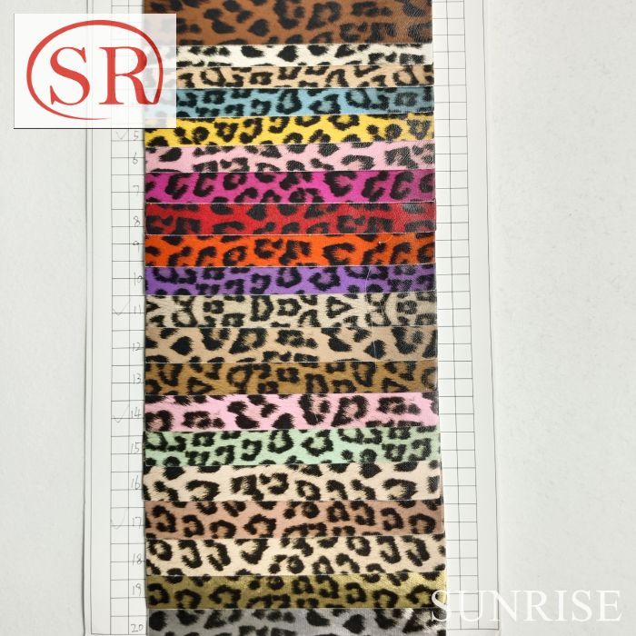 High Quality Animal Pattern Synthetic Leopard Print Leather Fabric for Waistband Chairs