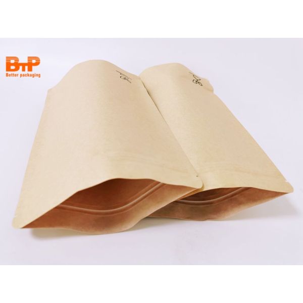 Bio Pla  Pouch Bag Biodegradable Stand up Pouch Kraft Paper Compostable Package Zipper Bag Food Packaging Flat Bottom Pouch