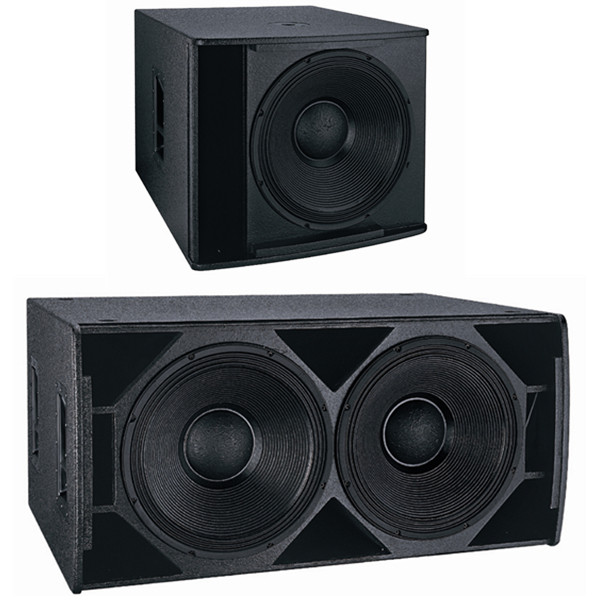 Big Dual Powered Subwoofer Bank Speaker Dj Sound System Plywood Enclosure