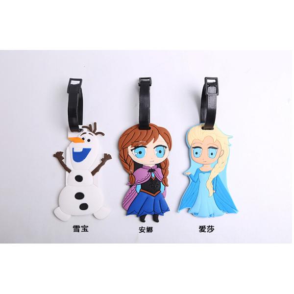 Custom wholesale cartoon soft pvc travel baggage bag/handbag tag/silicon rubber luggage tag