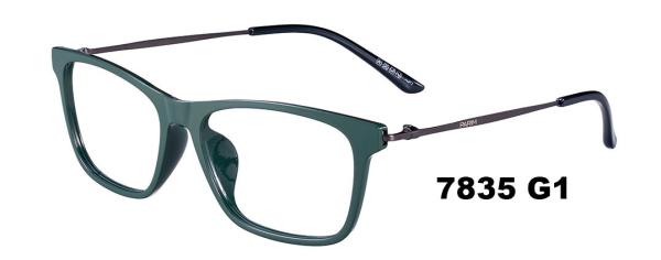 Unisex Prescription Eyeglass Frames , Metal Temple Plastic Optical Square Frames