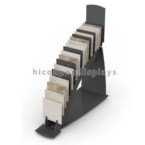 Stone Showroom Wood Tile Display Racks Custom Black 8 Pieces Flooring Tile Rack