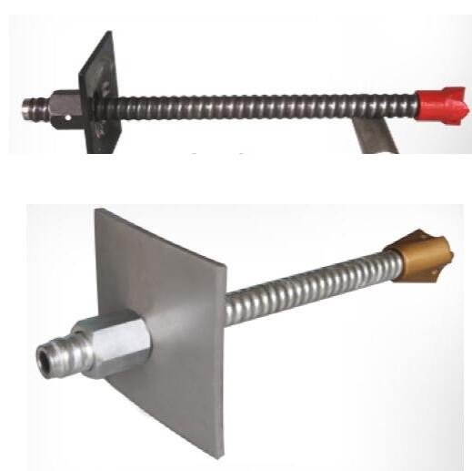 TC drilling bit for hollow threaded anchor bolt