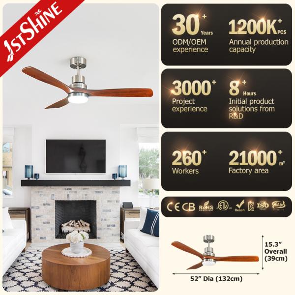 Restaurante 220 Volt Ventilador de Tecto Decorativo Com Lâmpada LED Remote
