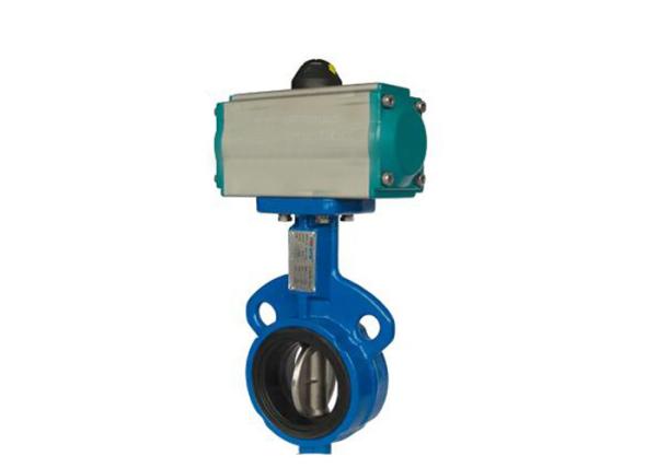 Válvula borboleta pneumática de aço inoxidável de ferro dúctil a vácuo DN40