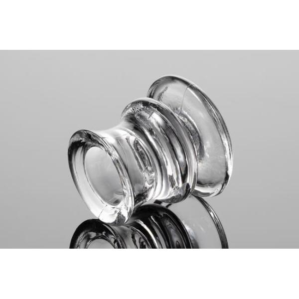 2 Inch Small Clear Glass Taper Candle Holders Lead Free Customized