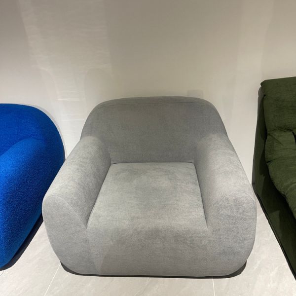 Modern Single Person Reclining Square Leisure Sofa Chair with Sponge Fabric Compressed Sofa for Living Room & Bedroom Villa Use