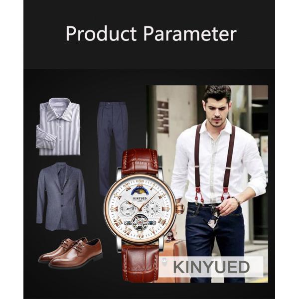 KINYUED 2019 Creative Automatic Men Watches Luxury Brand Moon Phase Mens Mechanical Watch