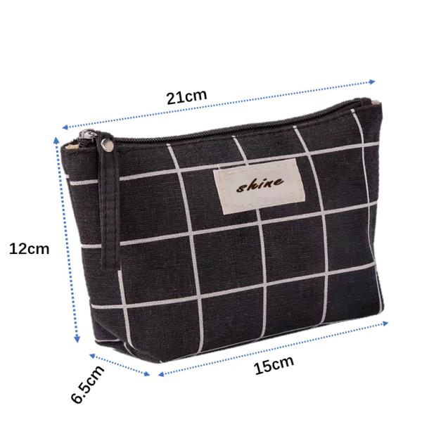 Zipper Blank Canvas Makeup Bag Multifunctional 21CM×12CM×6.5CM