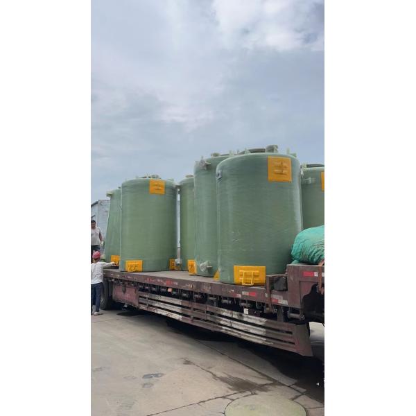 Cylindrical Easy Installation Vertical FRP Water Storage Tank For Wastewater Treatment