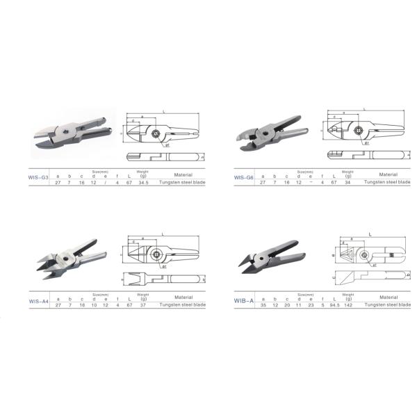 Silver Air Nipper Blades Replacement For Copper Wire Steel Plastic