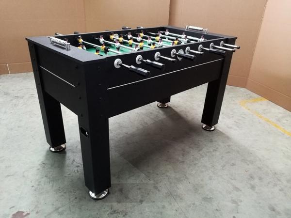 Easy Assemble Standard Foosball Table , MDF Soccer Game Table With Leg Ball Return
