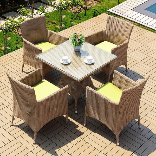 Outdoor Dining Set with Wooden Children Drawing Table and Chair Function Bar Room Restaurant Furniture Rattan/Wicker