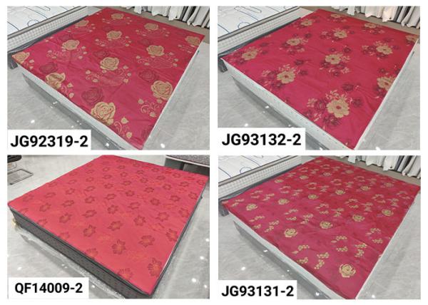 Woven 100 Polyester Mattress Quilting Fabric Warp Knitted Gold Plated Printed Pattern