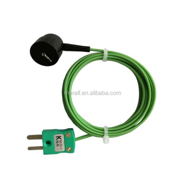 Thermal profile PFA high temperature stand omega k type thermocouple green connector with plug for industrial use