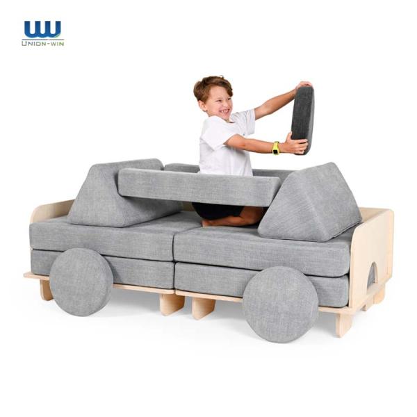 Модульная софа игры с деревянной рамкой 2 места пенятся игра уложить износоустойчивую ткань с деревянным стулом