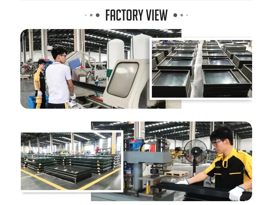 GC38 Series Black Casement Windows 1.2m-1.4mm Profile Aluminum Casement Windows