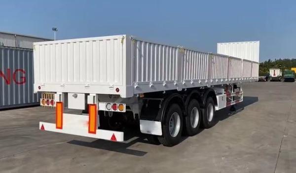 Self Dumping 2/3 Axles Bulk Cargo Transport Van Type Box Tail-Lift Truck Semi Trailer