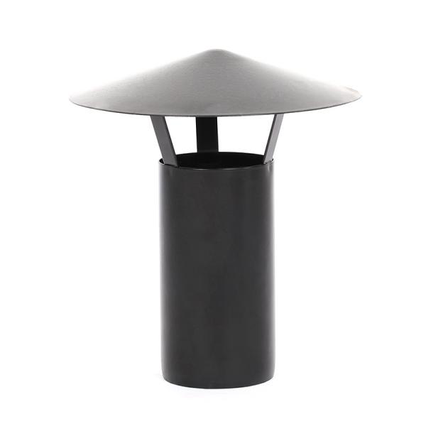 Decoration Black Flue Pipe , Single Wall Chimney Pipe Powder Coating Welded