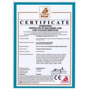 Zhangjiagang Langbo Machinery Co. Ltd. Certificações