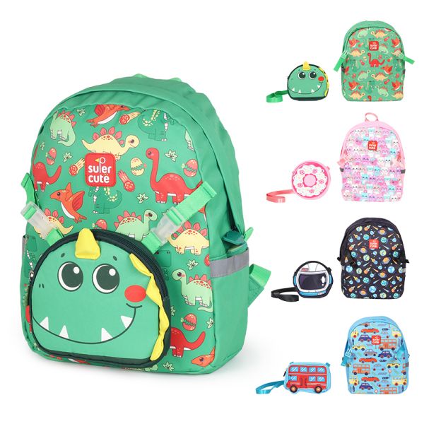 Multi Functional  2 In 1 Kids Backpack Set School Bag Suitable For Children