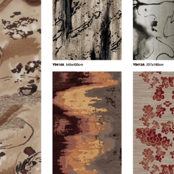 Plum Flower Patterned Customized Luxury Axminster Carpet for Hotel 80% Wool 20% Nylon