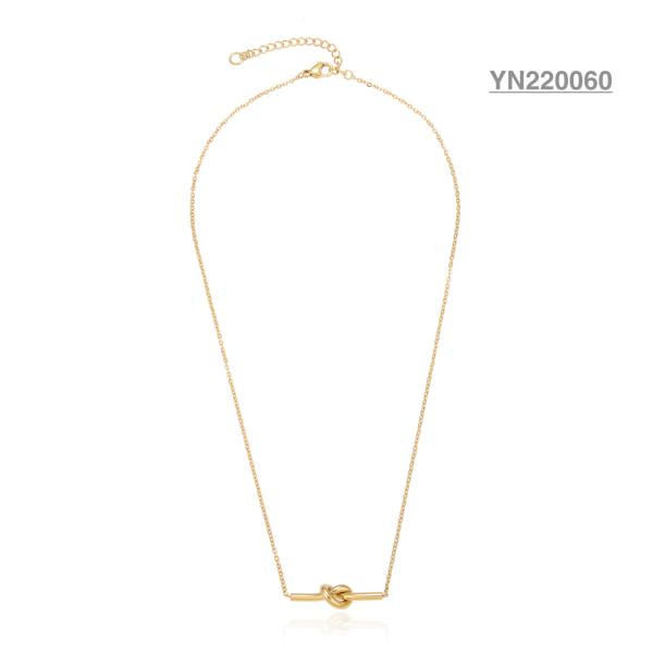 Unique Twisted Gold Necklace 40cm