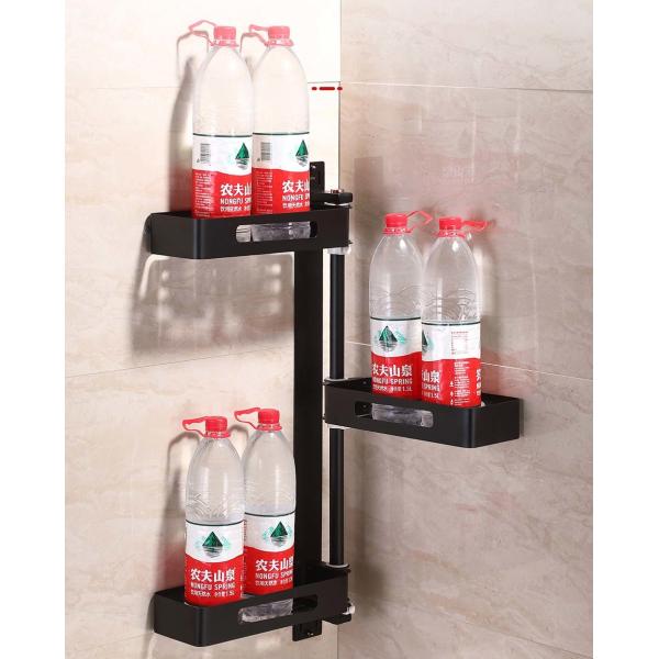 3 Tiered Wall Mounted Kitchen Storage Racks 180 Degree Rotatable For Spice Jars