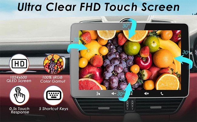 RDS 1 Din Car Stereo Mirrorlink 9 дюймовый Android Head Unit Mp5 Player Carplay