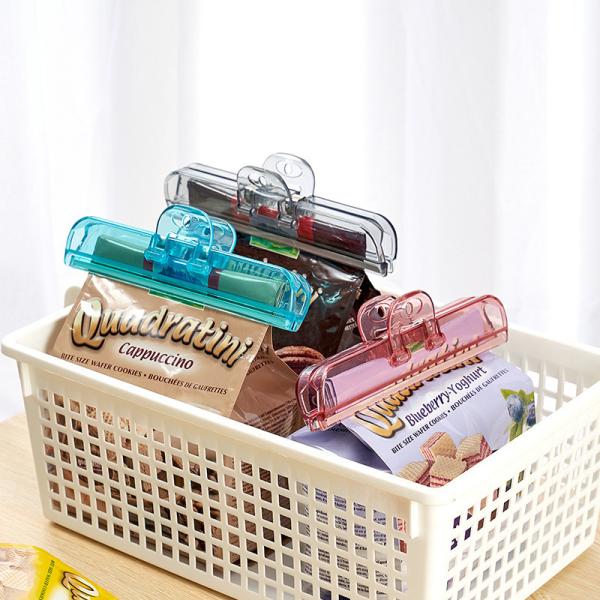 Colorful dampproof large plastic food bread snack sealing bag clips 2pcs