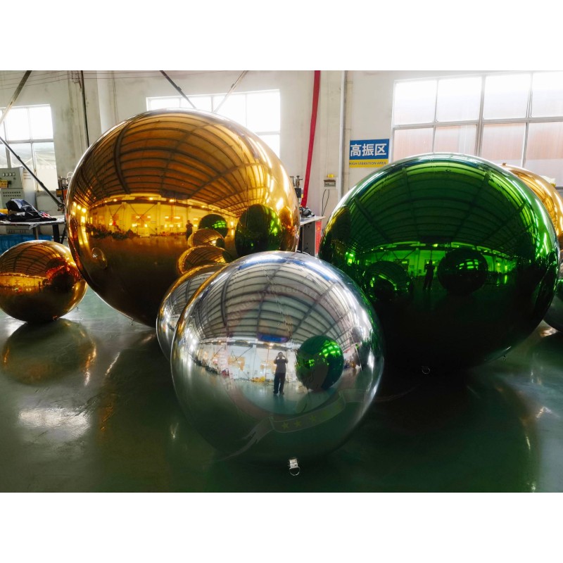 Hot Sales Giant Silver Disco Ballon Shinny Inflatable Mirror Ball PVC Inflatable Event Decoration Wedding Gold Silver Ball