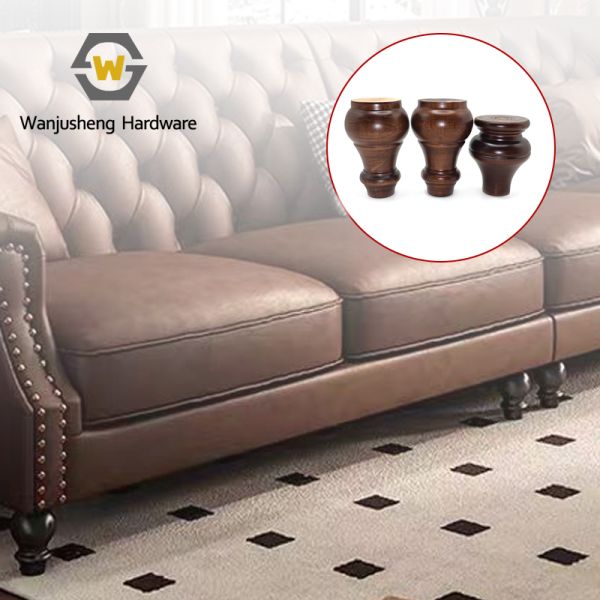 Gourd-shaped Solid Wood Table Legs Antique Furniture Sofa Cabinet Bed Guest Room Living Room Hardware Accessories