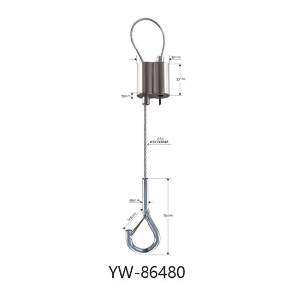1.8mm Dia Adjustable Suspension Cable Kit For Hanging Systems YW86476