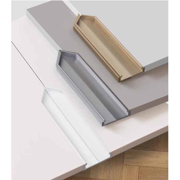 Manos ocultas de aleación de aluminio oficina baño centro gabinete puerta perilla perilla tirones mango de muebles negro mate