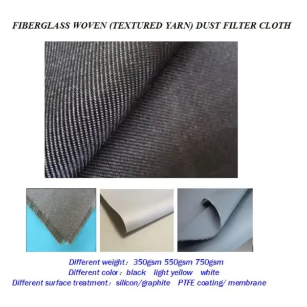 Woven Weave Black Fiberglass Cloth Filter Used for Filter Bag