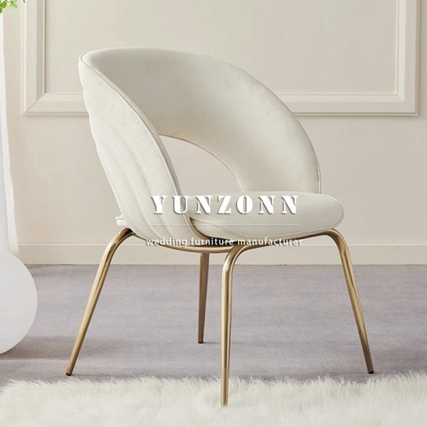 Italian Leather Dining Chairs Luxury High-end Stainless Steel Leather Dining Chairs