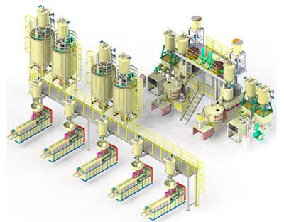 Système de transport de alimentation automatique pour le mélangeur de poudre et l'extrudeuse de PVC