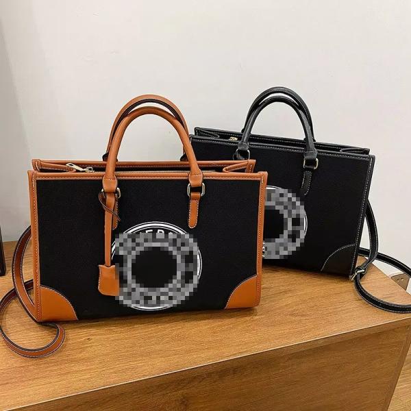 2024 Women's Single-Shoulder Canvas Handbag with Large Capacity Purse and Zip Closure