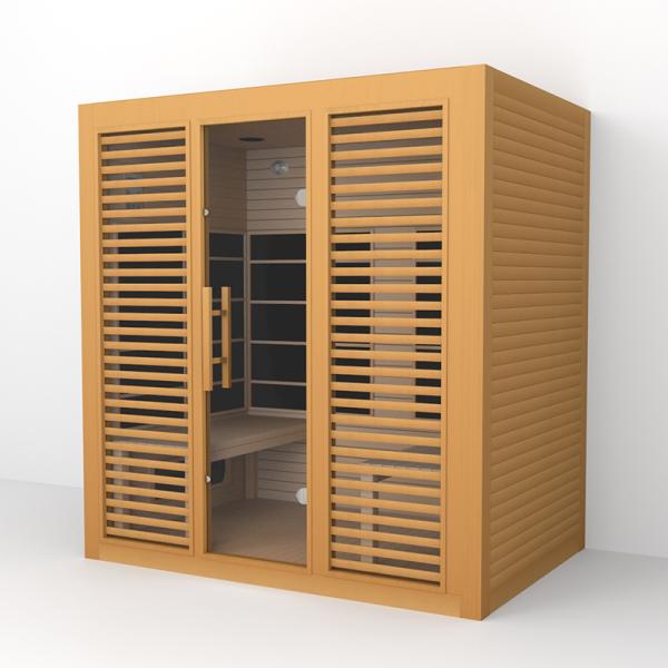 2700W Hemlock Wood 4 Person Far Infrared Sauna Weight Loss