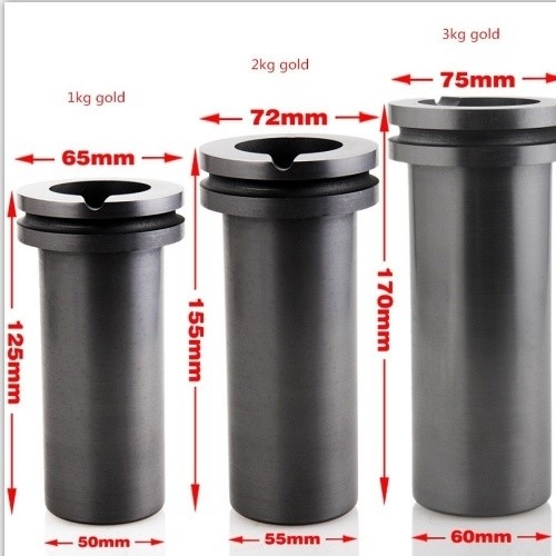 GC-123 100% Carbon  1kg 2kgs 3kgs Graphite Crucible for Melting Gold Silver