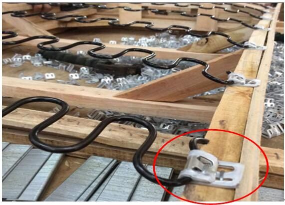 Galvanized 23mm Upholstery Spring Clips 0.8 - 1.0mm Thickness Long Lifetime