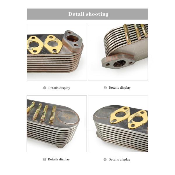 Le noyau 9P de réfrigérant à l'huile D2366 pour le moteur diesel de Daewoo Doosan partie le refroidisseur d'huile à moteur 8708912000