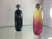 L'ovale grand antique forment le parfum de luxe met deux couleurs en bouteille de gradient