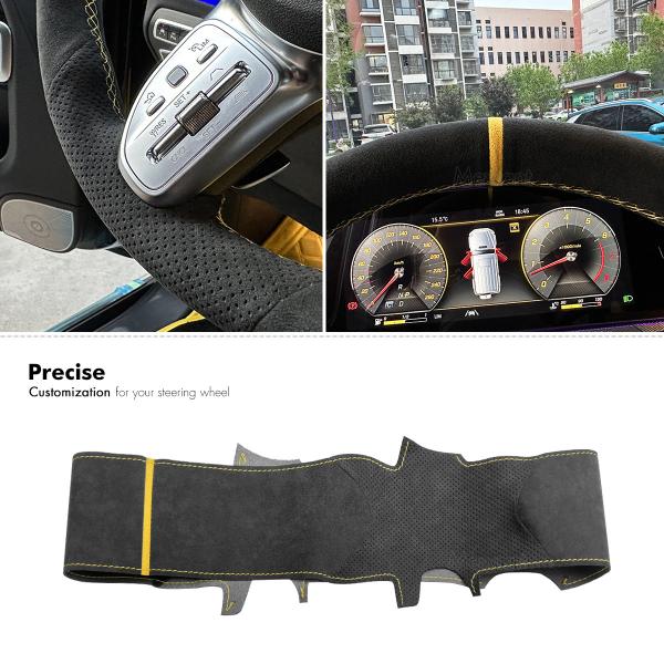 Mewant Soft Athsuede Steering Wheel Cover for Mercedes Benz A250 W177 C118 W205 C257 W213 W463 W222 W167 W247