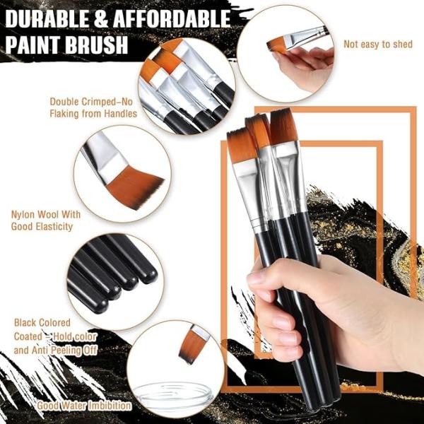 Nylon Hair Acrylic Painting Art Brushes Set Artist Watercolor Face Paint Brush Set