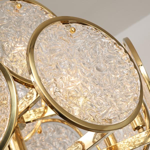 Pingo de chuva Crystal Pendant Light da altura 1180mm do diâmetro 830mm da fonte G4 luminosa