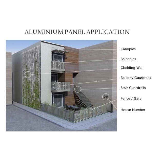 Recycled Materials  Exterior Metal Wall Panels, PET Coating Aluminum Siding Panels